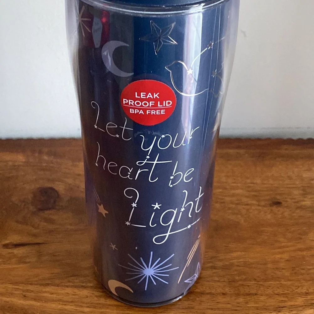 New Kohl's Holiday Tumbler Let Your Heart Be Light Cups 9.5